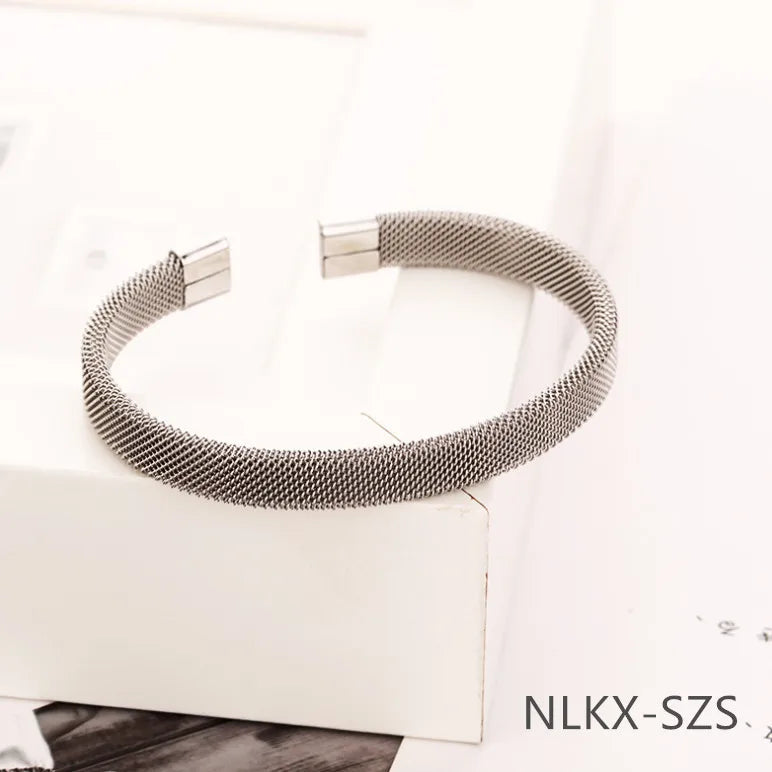 Mesh Bangle Bracelets for Women Charms Bracelet Engagement