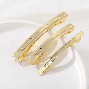 Metal Base Hairpin Clip Spring Hairpin Side Clip 2pcs