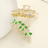 Metal Dripping Oil Ginkgo Leaf Shark Clip Hair Accessories
