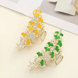 Metal Dripping Oil Ginkgo Leaf Shark Clip Hair Accessories
