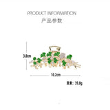Metal Dripping Oil Ginkgo Leaf Shark Clip Hair Accessories