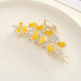 Metal Dripping Oil Ginkgo Leaf Shark Clip Hair Accessories