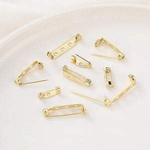 MetalHole pin brooch base diy pearl buckle pin hair accessories