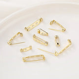 MetalHole pin brooch base diy pearl buckle pin hair accessories