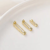 MetalHole pin brooch base diy pearl buckle pin hair accessories