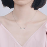 Fish Bone Necklace 925 Silver Clavicle Chain S-n297