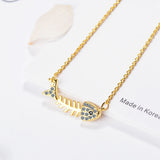 Fish Bone Necklace 925 Silver Clavicle Chain S-n297