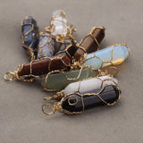 5pcs Crystal Pendulum Dowsing Reiki Chakra Pendants