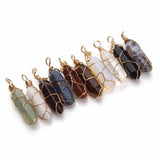 5pcs Crystal Pendulum Dowsing Reiki Chakra Pendants