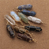 5pcs Crystal Pendulum Dowsing Reiki Chakra Pendants