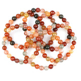 Rutilated Quartz Bracelet Loose Beads 8 mm Women Men Gift