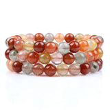 Rutilated Quartz Bracelet Loose Beads 8 mm Women Men Gift
