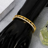 Roman Numerals Bracelet with Crystals Rhinestones - Wedding Jewelry