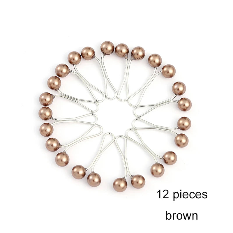 Multicolor Headscarf Pearl Pins Clips Pins Hijab Scarf Clips