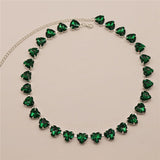 Multicolor Heart Necklace with Acrylic for Women Love Statement Necklace