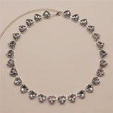 Multicolor Heart Necklace with Acrylic for Women Love Statement Necklace