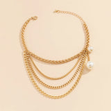 Pearl Charm Anklet for Women - Beach Jewelry Foot Bracelet