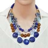 Multilayer Long Chain Necklace Retro Big Bead Necklace Ladies Jewelry Gift