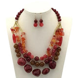 Multilayer Long Chain Necklace Retro Big Bead Necklace Ladies Jewelry Gift