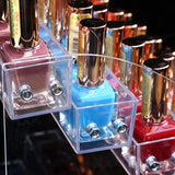 Clear Acrylic Nail Polish Salon Wall Rack Storage Shelf