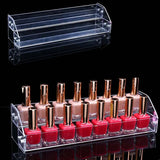 Clear Acrylic Nail Polish Salon Wall Rack Storage Shelf