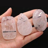 Rutilated Quartz Clear Pendant Crystal Charms for DIY Necklace Making 35x55mm