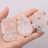 Rutilated Quartz Clear Pendant Crystal Charms for DIY Necklace Making 35x55mm