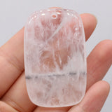 Rutilated Quartz Clear Pendant Crystal Charms for DIY Necklace Making 35x55mm