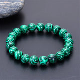 Natural Malachite Bracelet Bead Charm Bracelets Bangles Yoga Jewelry