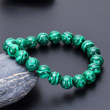 Natural Malachite Bracelet Bead Charm Bracelets Bangles Yoga Jewelry