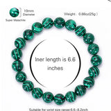 Natural Malachite Bracelet Bead Charm Bracelets Bangles Yoga Jewelry