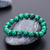 Natural Malachite Bracelet Bead Charm Bracelets Bangles Yoga Jewelry