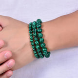 Natural Malachite Bracelet Bead Charm Bracelets Bangles Yoga Jewelry