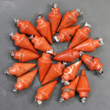 Natural Stone Pendant Charms DIY Jewelry Accessories 24Pcs