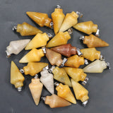 Natural Stone Pendant Charms DIY Jewelry Accessories 24Pcs