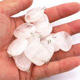 Clear Quartz Crystal Irregular Pendants for DIY Jewelry Making 20pcs