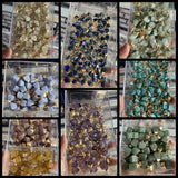 Raw Stone Pendants Necklace 5pcs/lot Agate Lapis Rose Quartz Charm