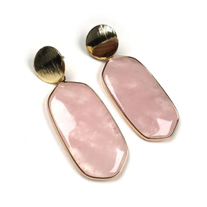 Rose Quartzs Earrings Stud Jewelry Turquoises Drop Earring
