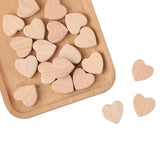 Natural Wooden Heart Spacer Beads for Baby Teethers DIY Crafts