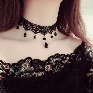 Crystal Choker Necklace Charm Chain Women Accessories