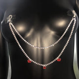 Crystal Rhinestone Nipple Chain Body Jewelry for Women