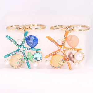 Ocean Wind Key Chain Sea Scallop Car Bag Pendant Gift