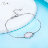 Hamsa Hand of Fatima Sterling Silver Bracelet