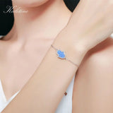 Hamsa Hand of Fatima Sterling Silver Bracelet