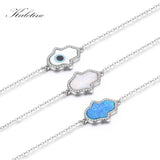 Hamsa Hand of Fatima Sterling Silver Bracelet