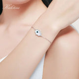 Hamsa Hand of Fatima Sterling Silver Bracelet