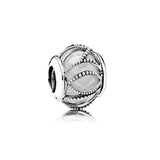 925 Silver Pearl Charm with CZ Beads for DIY Bracelet