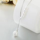 Elegant 925 Silver Pearl Choker Necklace for Women