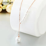 Elegant 925 Silver Pearl Choker Necklace for Women