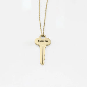 Personalised Key Pendant Women Necklace Carving Name Stainless Steel Necklace